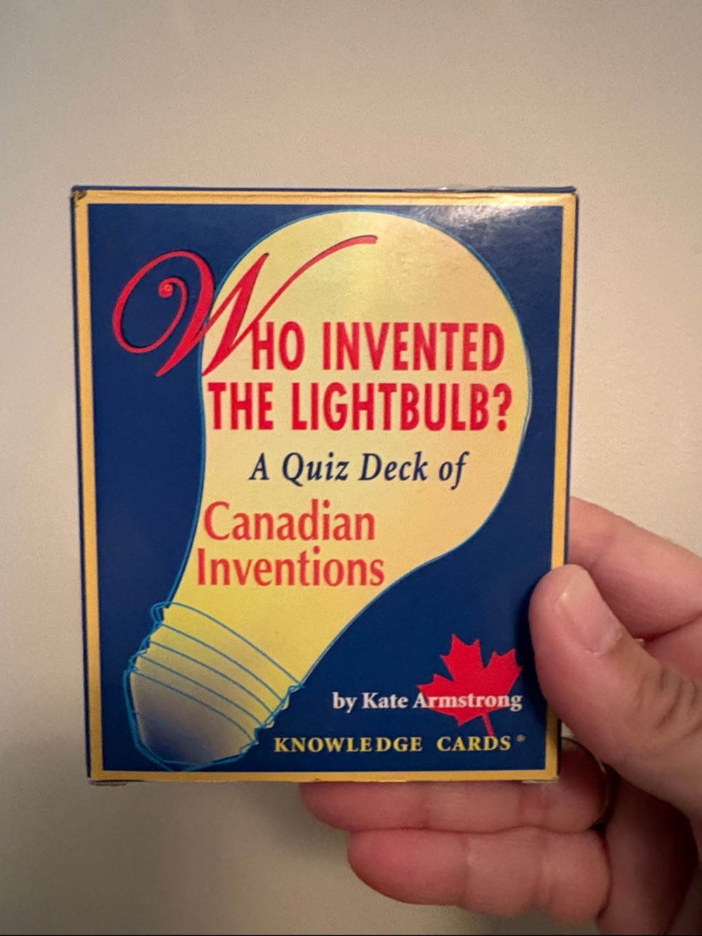 Who invented the lightbulb deck of Canadian invention quiz cards new